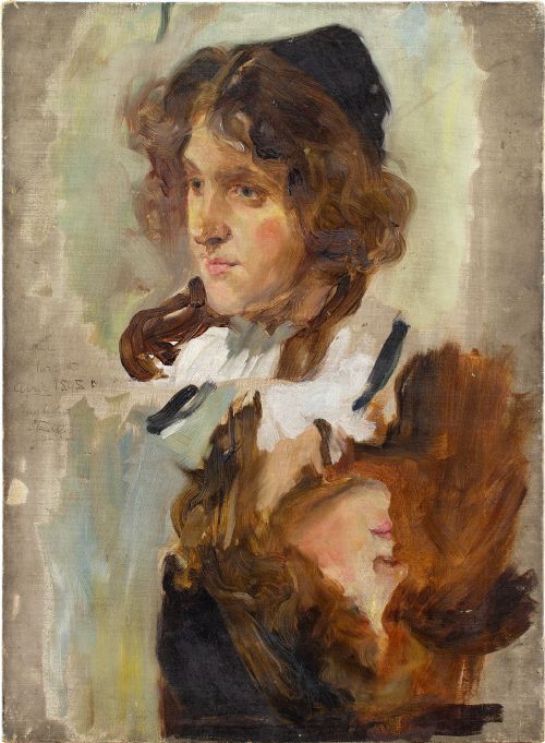 Arthur Paine Garratt, Portrait Study - Antique Oil Painting