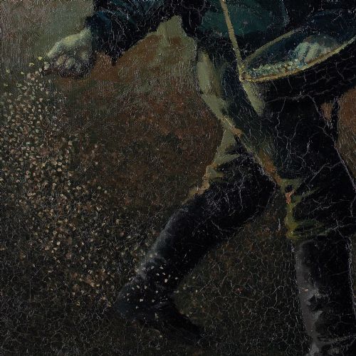 fig 5. Nils Kjellberg, The Sower - Antique Oil Painting
