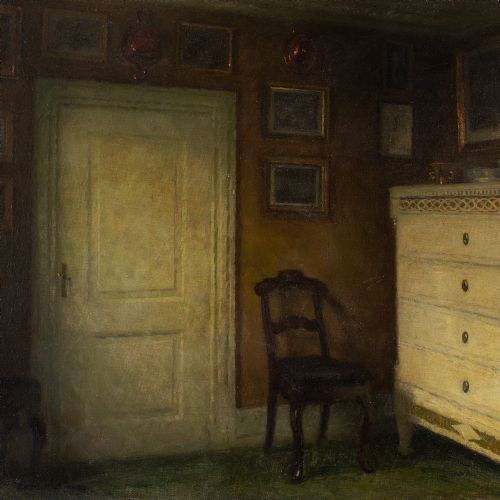 BERTEL HANSENSVANEKE INTERIOR OIL PAINTING - ADDITIONAL PHOTO 1
