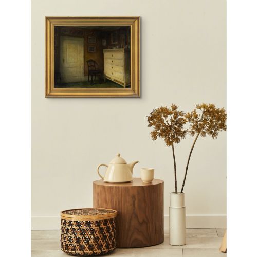 BERTEL HANSENSVANEKE INTERIOR OIL PAINTING - ADDITIONAL PHOTO 4