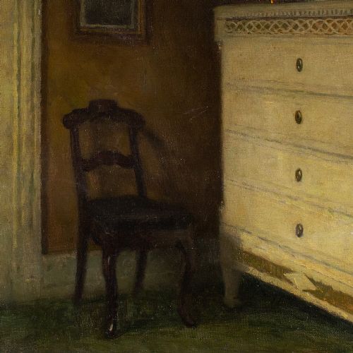 BERTEL HANSENSVANEKE INTERIOR OIL PAINTING - ADDITIONAL PHOTO 6