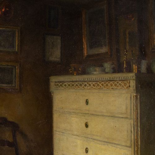BERTEL HANSENSVANEKE INTERIOR OIL PAINTING - ADDITIONAL PHOTO 7