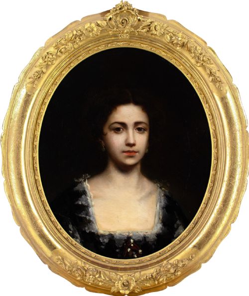 Early 20th-century German School, Portrait of a Lady - Antique Oil Painting