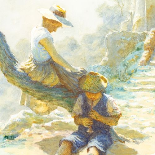 THOMAS FREDERICK MASON SHEARD THE YOUNG FLAUTIST ANTIQUE WATERCOLOUR - ADDITIONAL PHOTO 6
