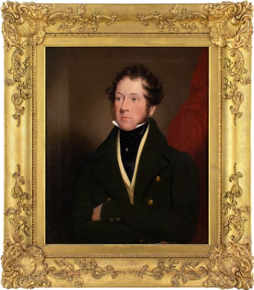 19thcentury english school portrait of william lewis henning antique oil painting - CATEGORY: ANTIQUE ART - DATED 19TH CENTURY