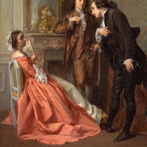 fig 4. Eugene Accard, The Charmer - Antique Oil Painting