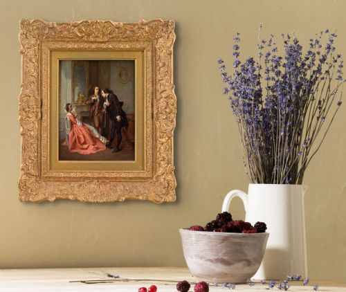 fig 3. Eugene Accard, The Charmer - Antique Oil Painting