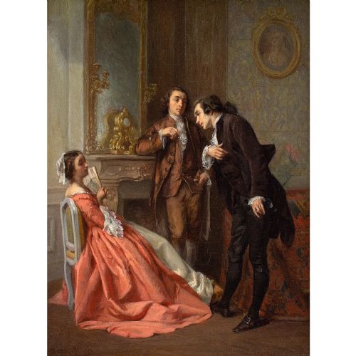 fig 1. Eugene Accard, The Charmer - Antique Oil Painting