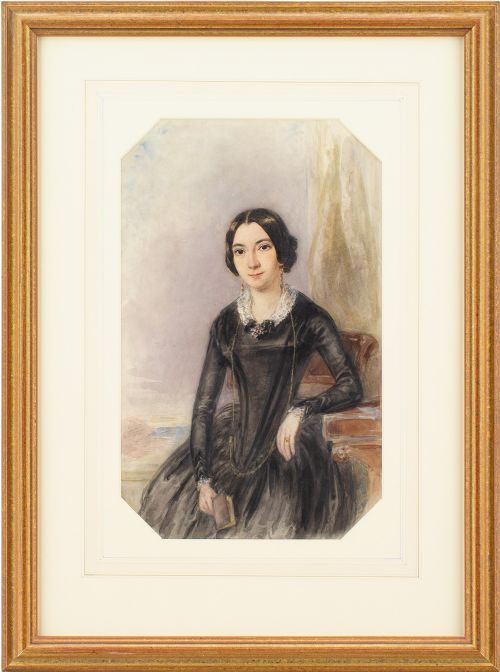 Alfred Edward Chalon Ra, Portrait of a Lady - Antique Watercolour
