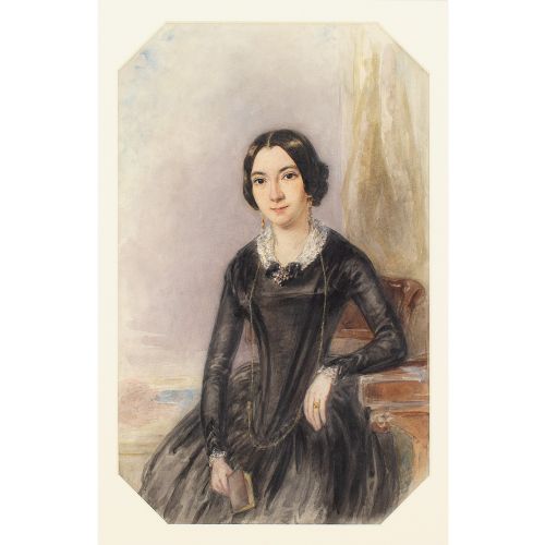 fig 2. Alfred Edward Chalon RA, Portrait Of A Lady - Antique Watercolour