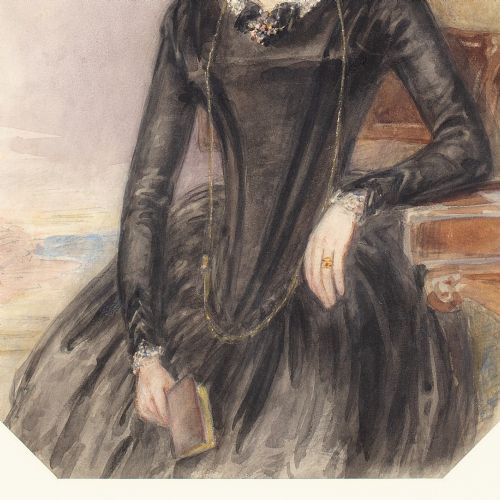 fig 3. Alfred Edward Chalon RA, Portrait Of A Lady - Antique Watercolour