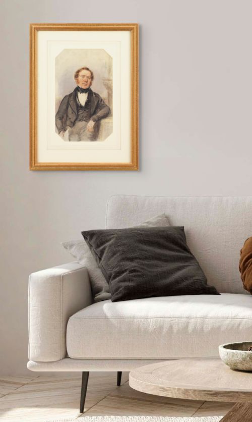 ALFRED EDWARD CHALON RA PORTRAIT OF A GENTLEMAN - ADDITIONAL PHOTO 3