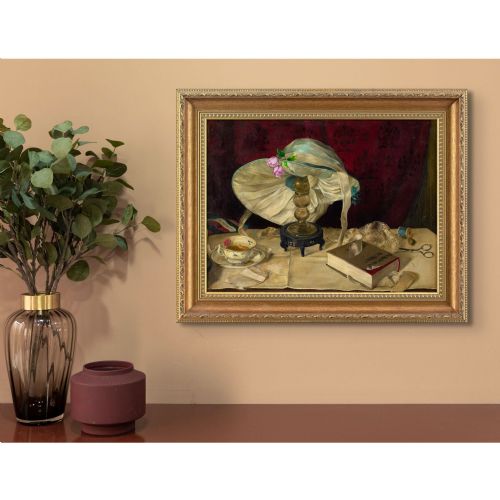 HARRY KEAY DOROTHEAS BONNET OIL PAINTING - ADDITIONAL PHOTO 2