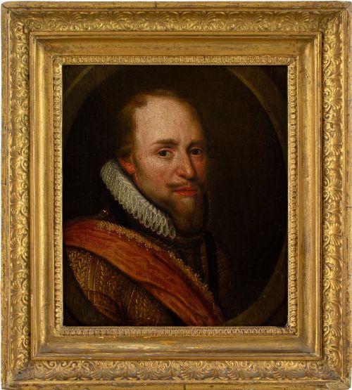 michiel jansz van mierevelt follower portrait of maurice of orange antique oil painting - CATEGORY: ANTIQUE ART - DATED 17TH CENTURY