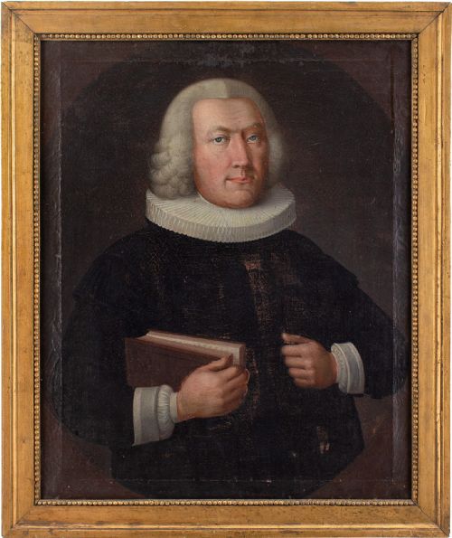 mid18thcentury danish school portrait of a bishop antique oil painting - CATEGORY: ANTIQUE ART - DATED 1700