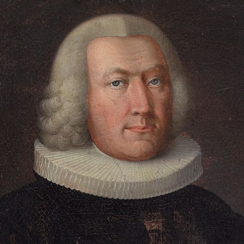 MID18THCENTURY DANISH SCHOOL PORTRAIT OF A BISHOP ANTIQUE OIL PAINTING - ADDITIONAL PHOTO 6