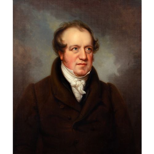 fig 4. 19th-Century English School, Portrait Of Steel Manufacturer James Sanderson - Antique Oil Painting