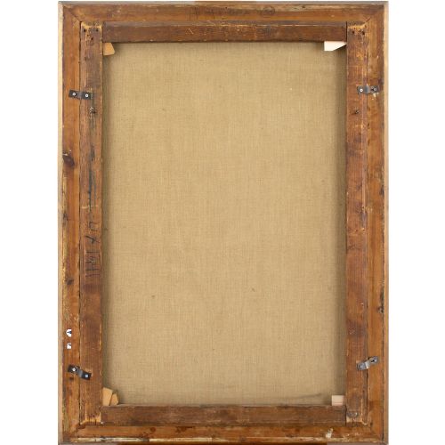 LATE 19THCENTURY NORWEGIAN PORTRAIT OF A LADY IN BLACK ANTIQUE OIL PAINTING - ADDITIONAL PHOTO 8