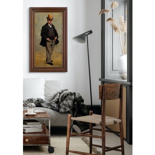 fig 2. Benoni Van der Gheynst, Portrait Of A Man In A Bowler Hat - Antique Oil Painting