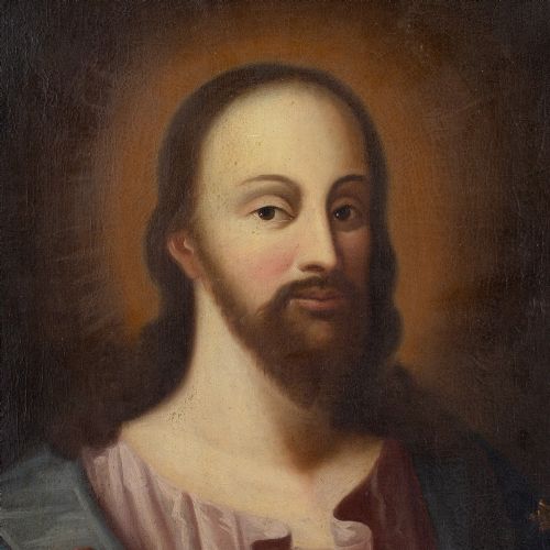 18THCENTURY GERMAN SCHOOL SALVATOR MUNDI ANTIQUE OIL PAINTING - ADDITIONAL PHOTO 5