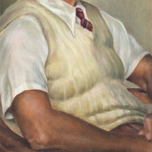 JOHN JG BLUNDELL STUDY OF MAN IN PROFILE ANTIQUE OIL PAINTING - ADDITIONAL PHOTO 5
