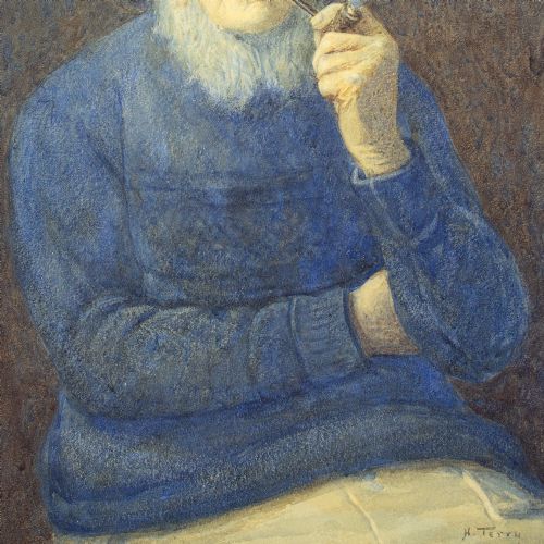 HENRY M TERRY AN OLD SALT ANTIQUE WATERCOLOUR - ADDITIONAL PHOTO 4