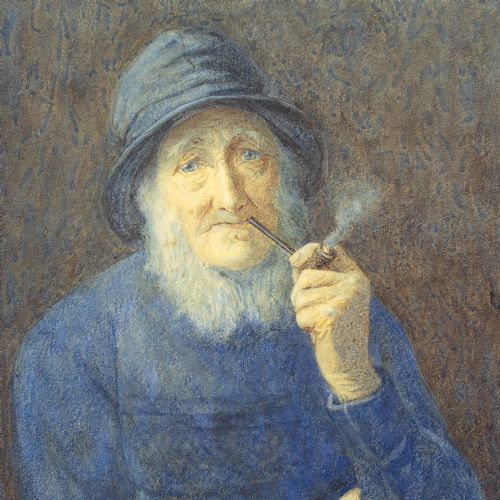HENRY M TERRY AN OLD SALT ANTIQUE WATERCOLOUR - ADDITIONAL PHOTO 5