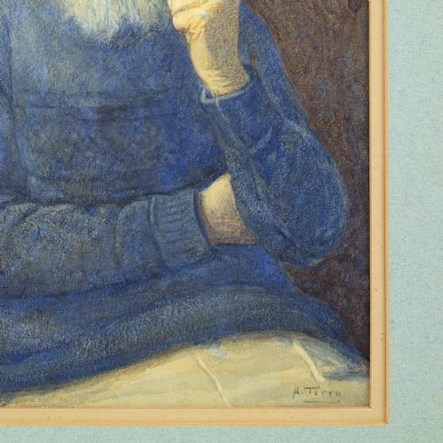 HENRY M TERRY AN OLD SALT ANTIQUE WATERCOLOUR - ADDITIONAL PHOTO 7