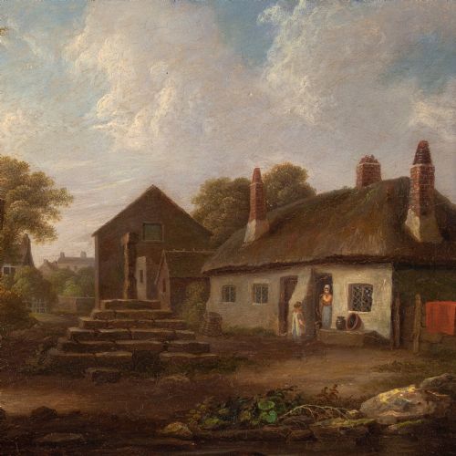 EARLY 19THCENTURY BRITISH SCHOOL OLD EVERTON ANTIQUE OIL PAINTING - ADDITIONAL PHOTO 4