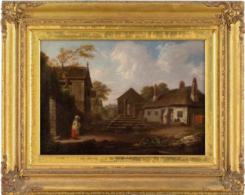 early 19thcentury british school old everton antique oil painting - CATEGORY: ANTIQUE ART - DATED 1800