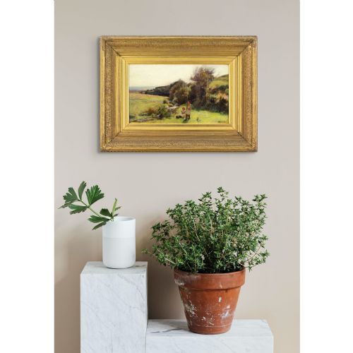JOHN WHITE THE BIG ONE ANTIQUE OIL PAINTING - ADDITIONAL PHOTO 3