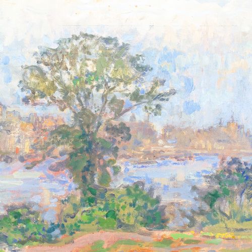 AXEL ERDMANN KASTELLHOLMEN ANTIQUE OIL PAINTING - ADDITIONAL PHOTO 7