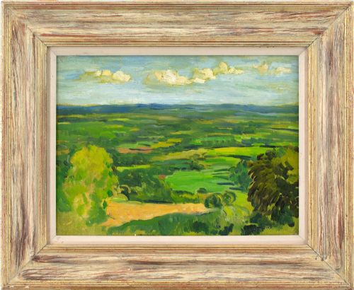 alan witney kentish weald from the north downs oil painting - CATEGORY: ANTIQUE ART - DATED 1960