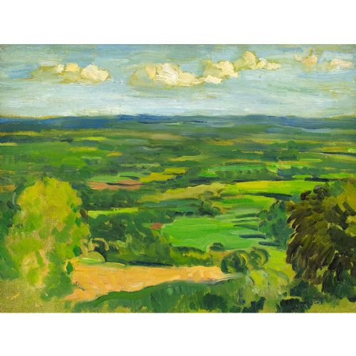 ALAN WITNEY KENTISH WEALD FROM THE NORTH DOWNS OIL PAINTING - ADDITIONAL PHOTO 1