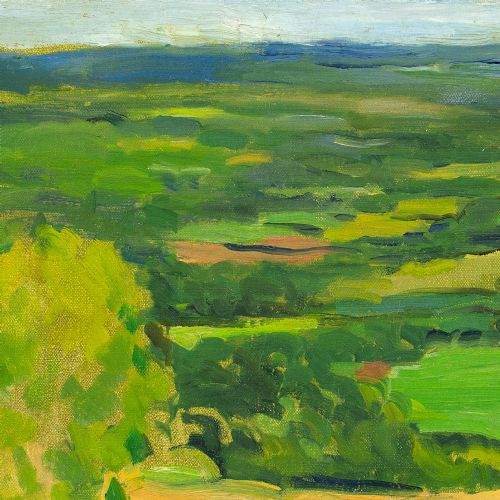 ALAN WITNEY KENTISH WEALD FROM THE NORTH DOWNS OIL PAINTING - ADDITIONAL PHOTO 2