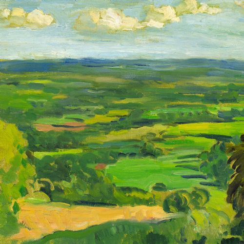 ALAN WITNEY KENTISH WEALD FROM THE NORTH DOWNS OIL PAINTING - ADDITIONAL PHOTO 3
