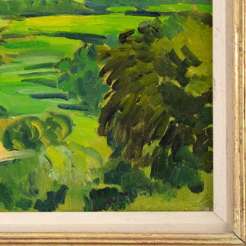 ALAN WITNEY KENTISH WEALD FROM THE NORTH DOWNS OIL PAINTING - ADDITIONAL PHOTO 6
