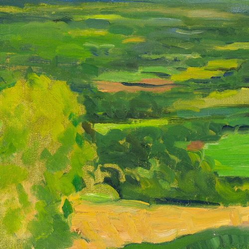 ALAN WITNEY KENTISH WEALD FROM THE NORTH DOWNS OIL PAINTING - ADDITIONAL PHOTO 7