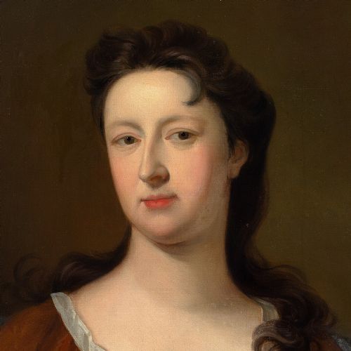 EARLY 18THCENTURY ENGLISH SCHOOL PORTRAIT OF A LADY IN A RUSSET DRESS ANTIQUE OIL PAINTING - ADDITIONAL PHOTO 3