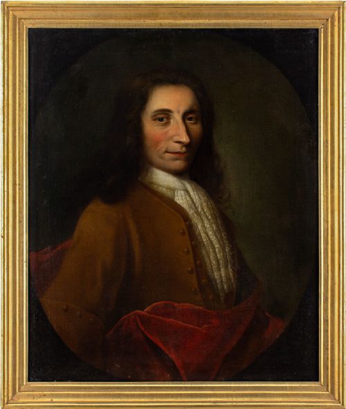 balthasar denner portrait of captain mathias ibsen lunding antique oil painting - CATEGORY: ANTIQUE ART - DATED 18TH CENTURY