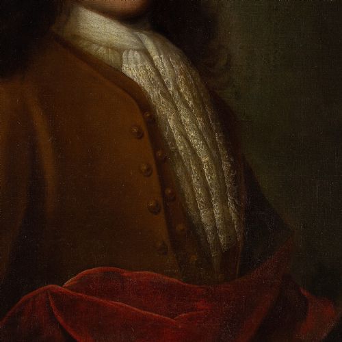 BALTHASAR DENNER PORTRAIT OF CAPTAIN MATHIAS IBSEN LUNDING ANTIQUE OIL PAINTING - ADDITIONAL PHOTO 2