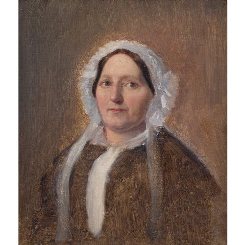 JULIUS FRIEDLNDER PORTRAIT OF THE ARTISTS MOTHER ANTIQUE OIL PAINTING - ADDITIONAL PHOTO 3