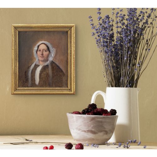 JULIUS FRIEDLNDER PORTRAIT OF THE ARTISTS MOTHER ANTIQUE OIL PAINTING - ADDITIONAL PHOTO 5