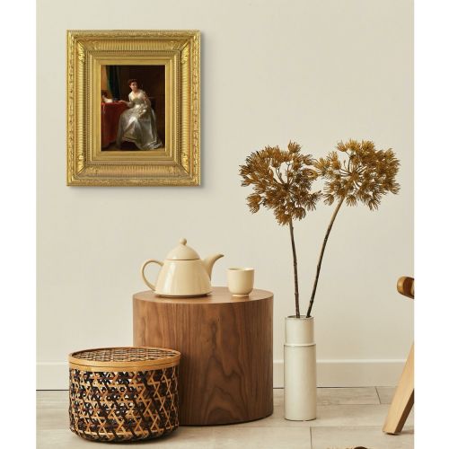 FLORENT WILLEMS LGANTE AU FACE MAIN ANTIQUE OIL PAINTING - ADDITIONAL PHOTO 3