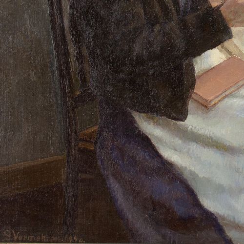 SOPHUS VERMEHREN HER FAVOURITE STORY OIL PAINTING - ADDITIONAL PHOTO 6