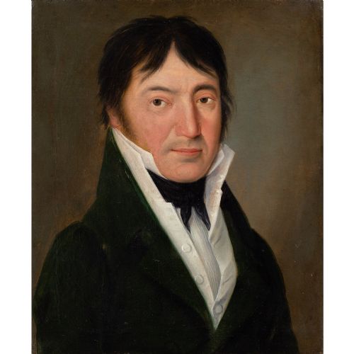 EARLY 19THCENTURY GERMAN SCHOOL PORTRAIT OF A GENTLEMAN ANTIQUE OIL PAINTING - ADDITIONAL PHOTO 1
