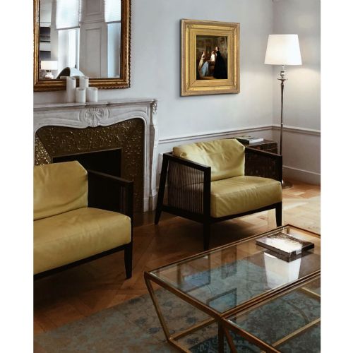 PAULINE CARONLANGLOIS ATELIER ANTIQUE OIL PAINTING - ADDITIONAL PHOTO 3