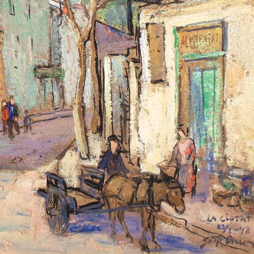 GOTTFRID OLSSON LA CIOTAT GOUACHE ON PAPER - ADDITIONAL PHOTO 7