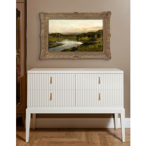 JAMES PEEL ALONG THE WYE ANTIQUE OIL PAINTING - ADDITIONAL PHOTO 2