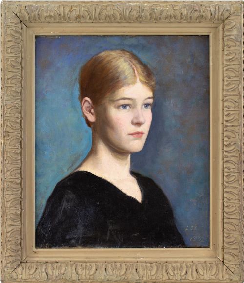 early 20thcentury british school portrait study of a young woman oil painting - CATEGORY: ANTIQUE ART - DATED 1930